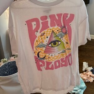 American Eagle Outfitters Pink Floyd Graphic Tee - White & Pink